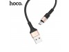 Juodas-auksinis USB kabelis Hoco X26 microUSB 1.0m