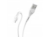 Baltas USB kabelis Hoco X37 Cool Power microUSB 1.0m