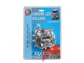 Chromuota dekoracija "Buldogas" 2LED 24V